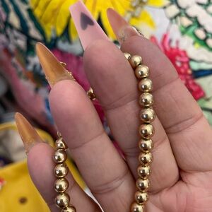 Chicos Elegant Gold Beaded Bracelet